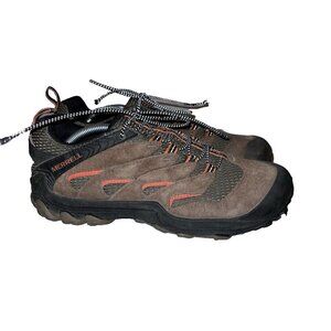 MERRELL Mens Chameleon 7 Hiking Waterproof Shoes Brown Suede 12777 Sz 11